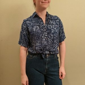 Floral button up shirt